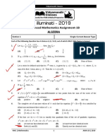 Illuminati - 2019: Advanced Mathematics Assignment-1B Algebra