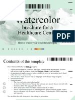 Watercolor Brochure For A Healthcare Center by Slidesgo
