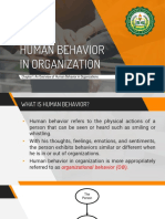 Chapter 1 An Overview in Human Behavior in Organization