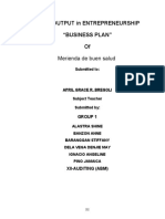 Business Plan Output Sample