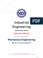 Industrial Engineering Classroom Notes by Kulkarni Sir