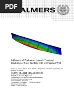 Influence of Purlins On Lateral-Torsional Buckling of Steel Girders With Corrugated Web