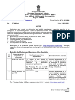 EOI For Competent Persons Under Petroleum Rules 2002