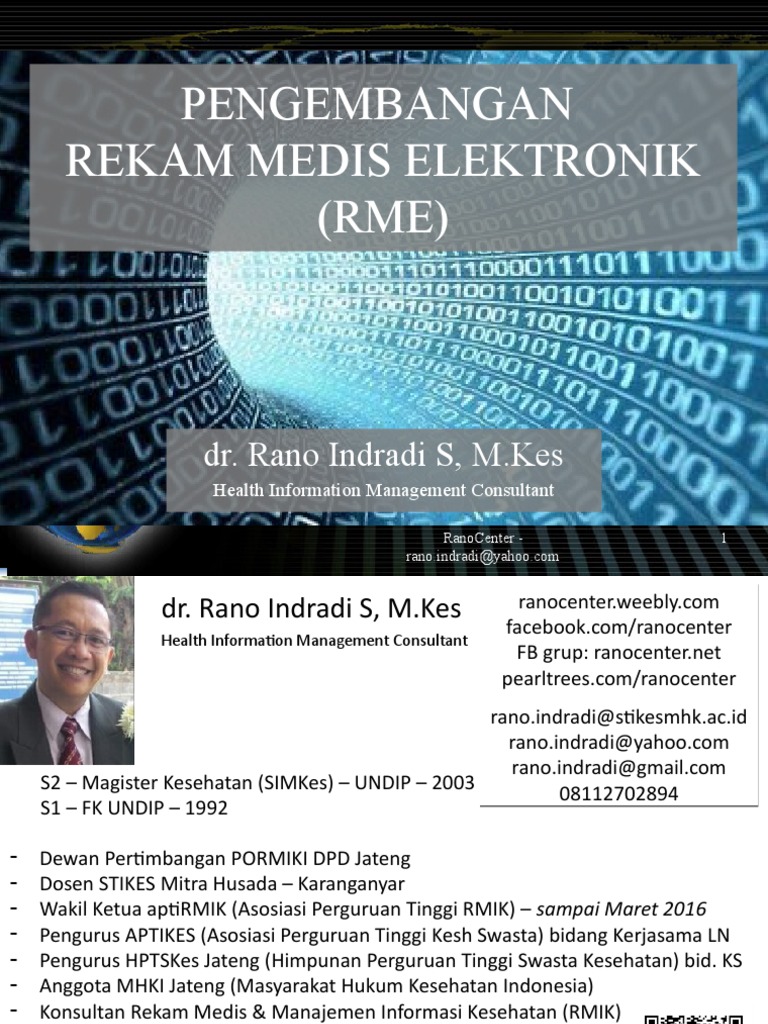 Pengembangan Rekam Medis ELektronik (RME) - Handout | PDF | Kesehatan ...