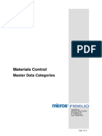 Materials Control: Master Data Categories