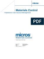 MICROS Materials Control: Password & User Account Management