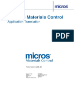 MICROS Materials Control: Application Translation