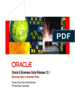 Oracle E-Business Suite Release 12.1: Optimizing Operations and Driving Value