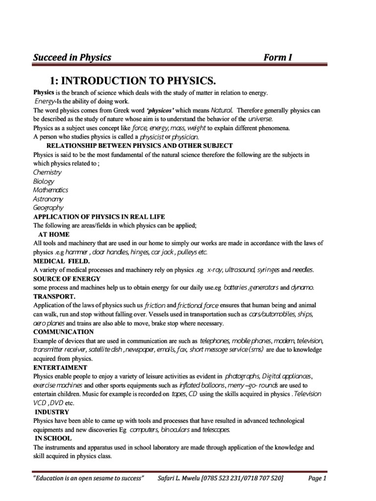 Physics Integration and Applications | PDF | Density | Volume