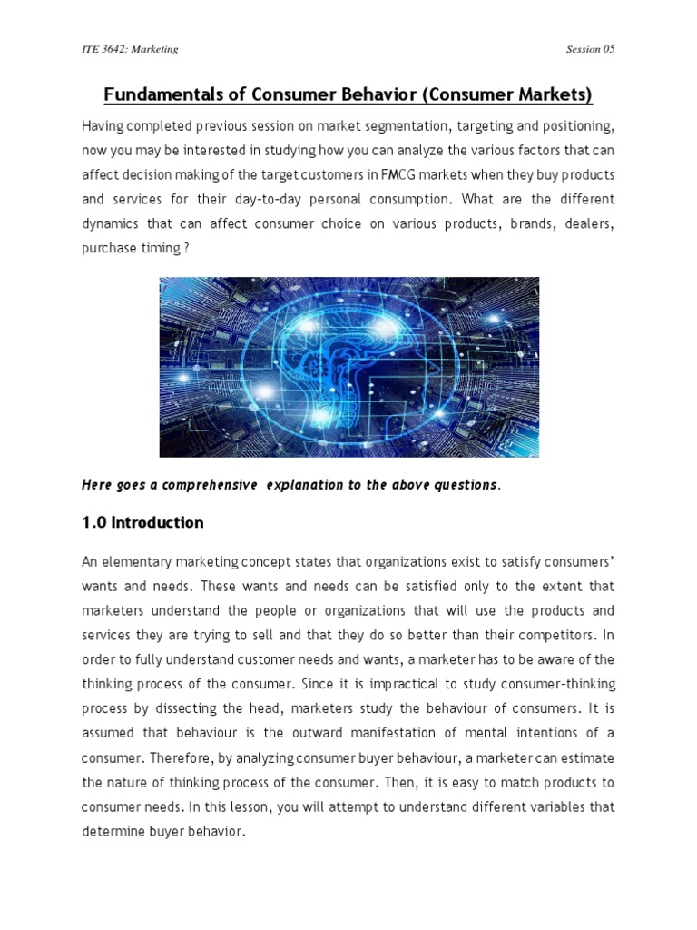 Fundamentals of Consumer Behavior (Consumer Markets) : Here Goes A ...