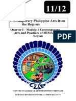 CPAR1112 q1 Mod1 Contemporary Arts and Practices of MIMAROPA Region v4