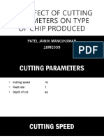 Effect of Cutting Parameters on Chip Morphology