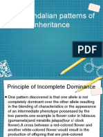 Non Mendalian Patterns of Inheritance