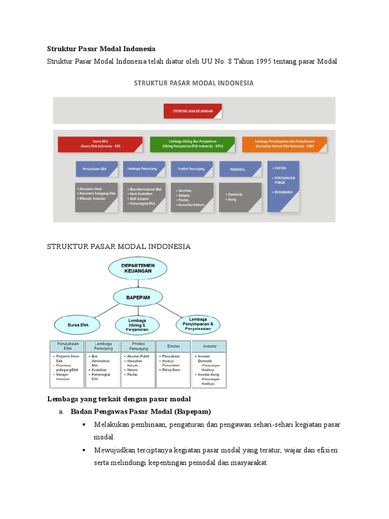 Struktur Pasar Modal Indonesia | PDF