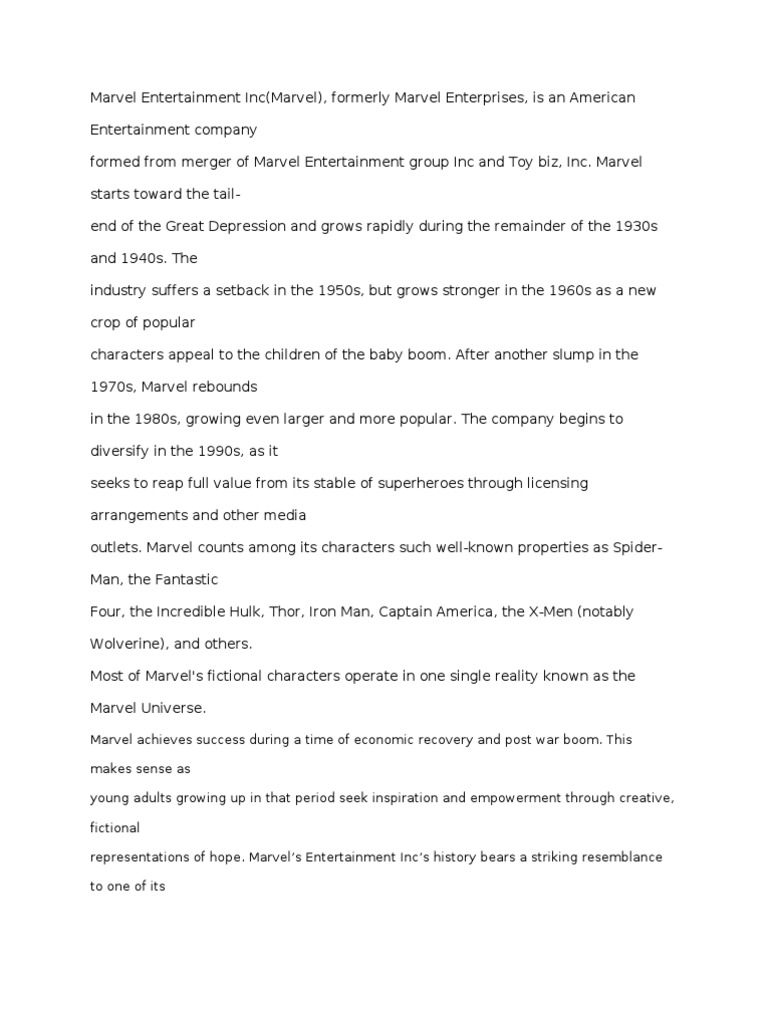 Marvel Entertainment | PDF | Board Of Directors | Corporate Governance