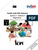 Earth and Life Science: Quarter 1 - Module 7: Magmatism