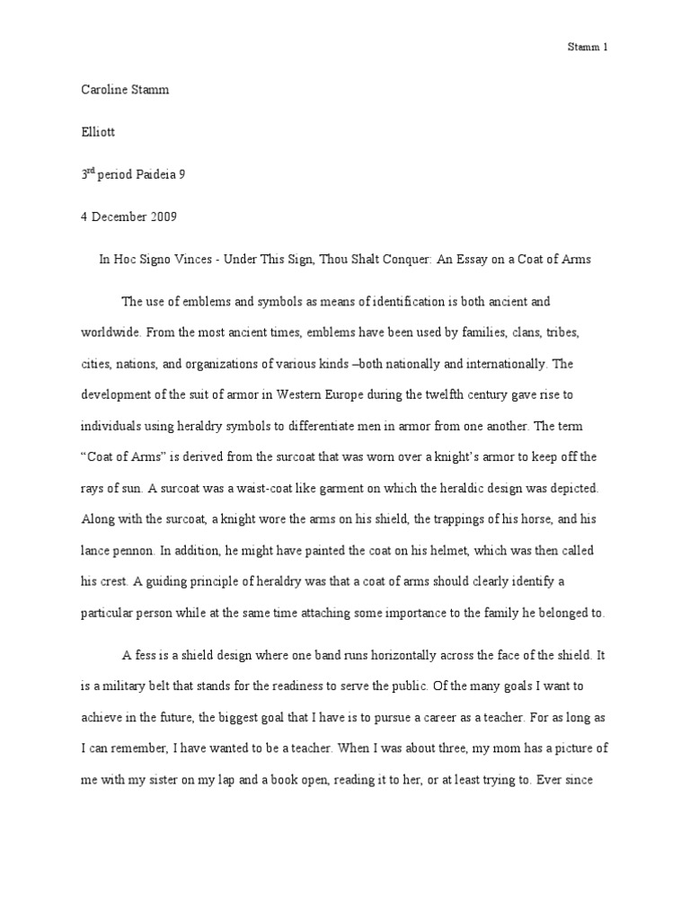 Coat of Arms Essay Finished | PDF | Heraldry