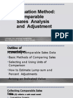 Valuation Method: Comparable Sales Analysis and Adjustment