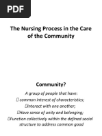 The Nursing Process in The Care of The Community