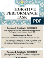 Integrated Performance Task Grade 8