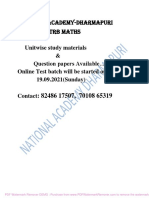 National Academy-Dharmapuri PG TRB Maths