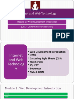 Internet and Web Technology: Module 1: Web Development Introduction (URL - Uniform Resource Locator)