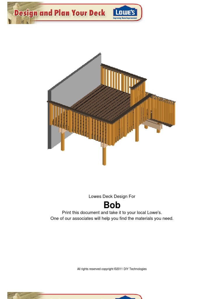 Lowes Deck Design For PDF Framing (Construction) Stairs