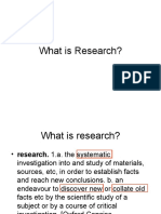 What Is Research