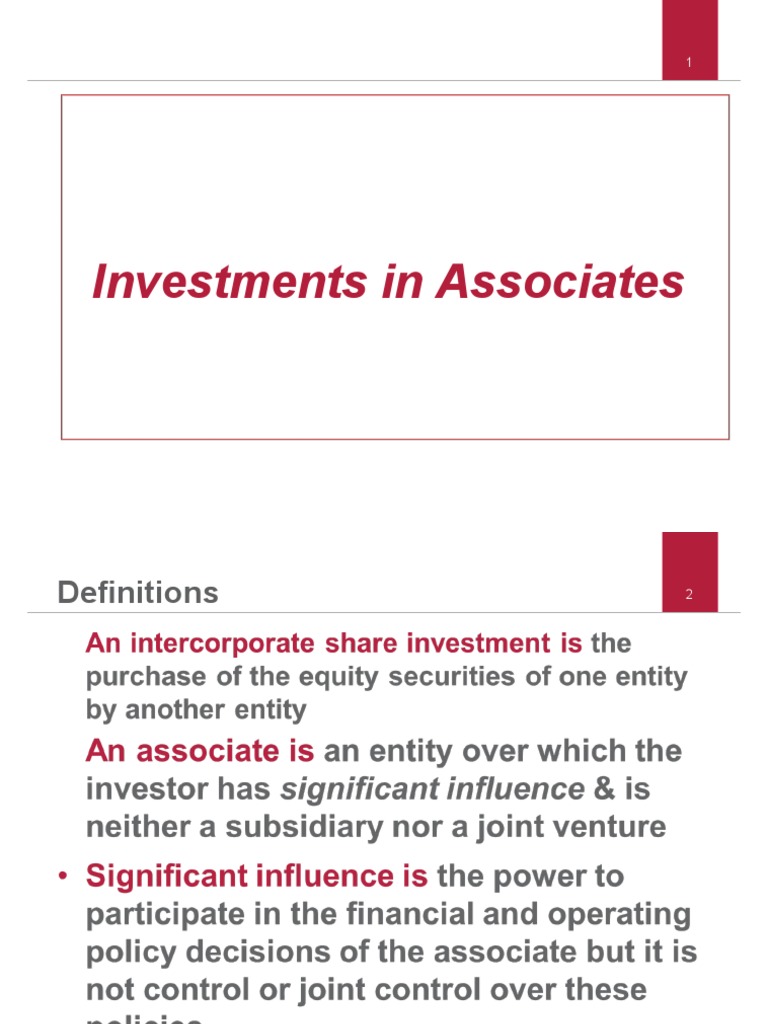 Understanding Investments in Associates | PDF | Investing | Equity ...