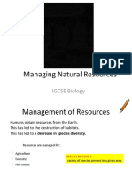 Managing Natural Resources: IGCSE Biology