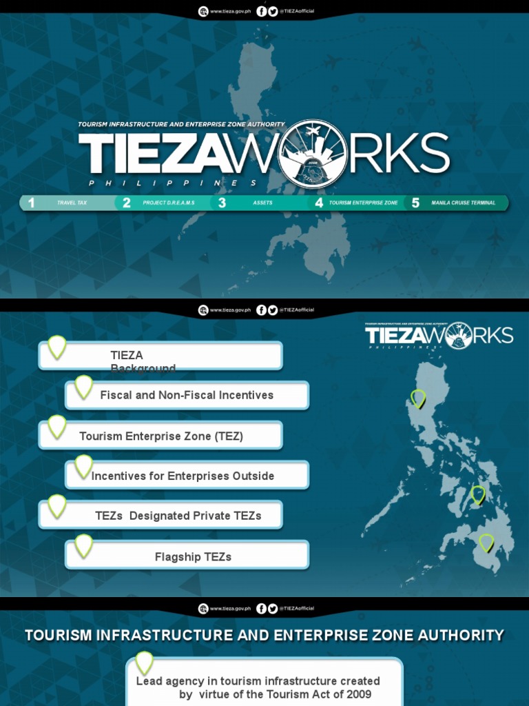 TIEZA: Tourism Enterprise Zone Overview | PDF | Resort | Taxes