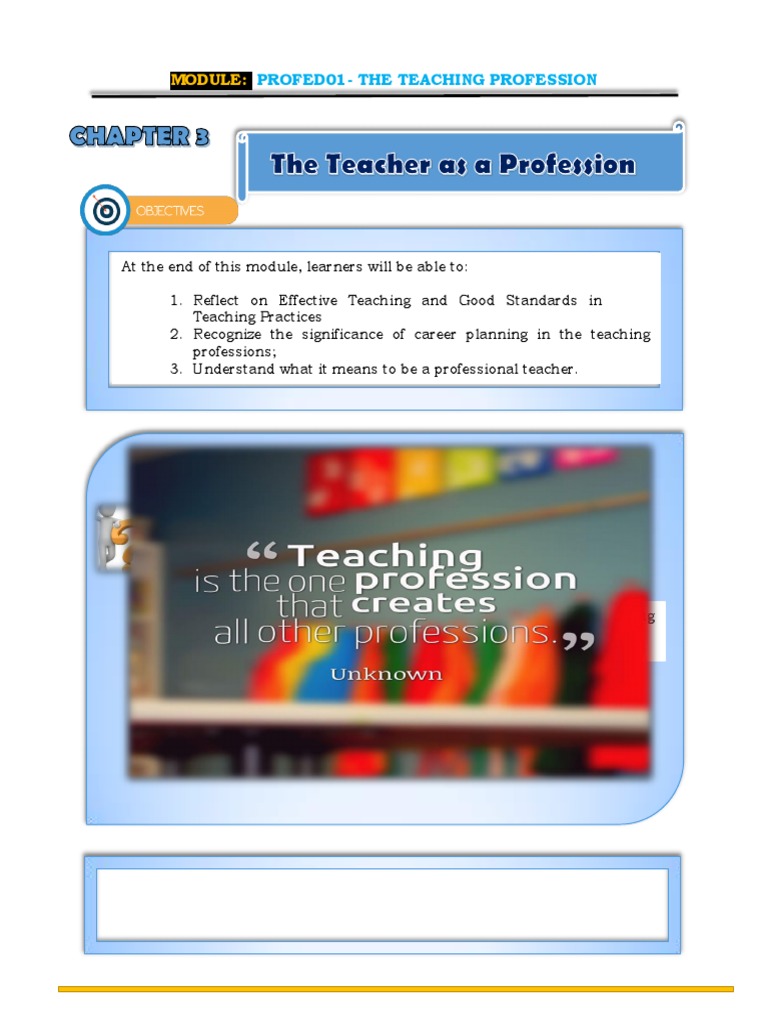 Understanding the Teaching Profession | PDF | Teachers | Psychology