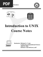 Introduction To UNIX Course Notes: Naval Research Laboratory