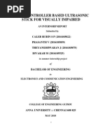 Microcontroller Based Ultrasonic Stick For Visually Impaired