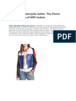 AGV Sport Motorcycle Jacket - The Classic Leather Styles of AGV Jackets