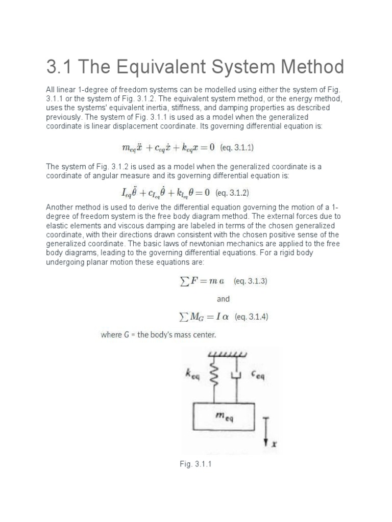 Equivalent System Method for Dynamics | PDF | Teaching Methods ...