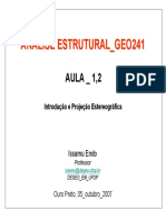 Análise estrutural e projeção estereográfica