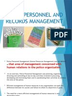 Police Personnel and Records Management Final