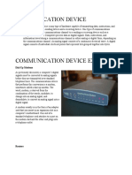 Communication Device: Dial-Up Modems