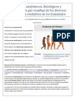 Martha Orjuela - Cambios Anatómicos Fisiológicos y Conductuales en La Evolución de Homínidos