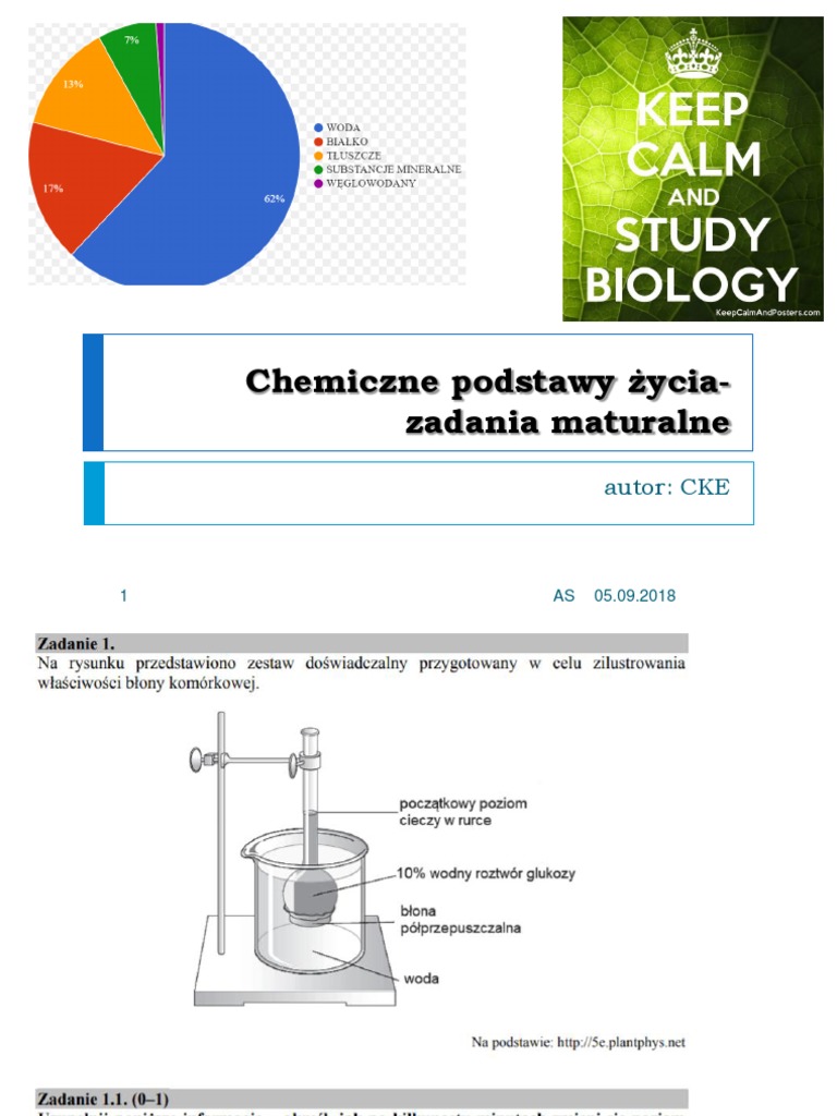 Chemiczne Podstawy życia Zadania Maturalne