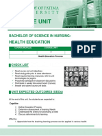 CU 4 - Health Education Process