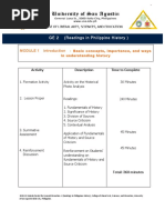 MODULE 1 Introduction - : GE 2 (Readings in Philippine History)