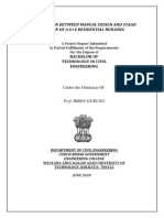Comparison Between Manual Design and Staad Design of A G+4 Residential Building