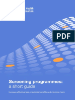 Screening Programmes:: A Short Guide