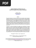 Optimal Utilization of Market Forecasts and the Evaluation of Investment Performance