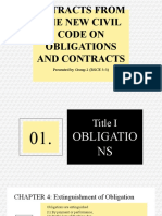 Extracts From The New Civil Code On Obligations and Contracts