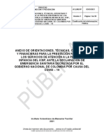 Anexo 4.1. Orientaciones Técnicas Operativas y Financieras Para La Prestación Remota de Los Servicios de Atención a La Primera Infancia Del ICBF v1