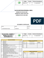 Seleccion, Compra y Manejo de Epp y Herramientas