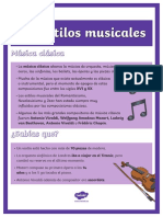 Estilos musicales a través de la historia